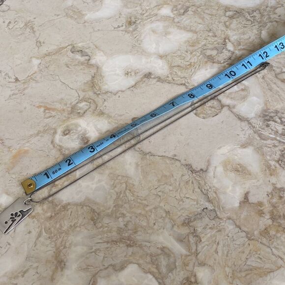 925 Sterling Silver Handcrafted Double Sided Abstract Pendant Necklace - Picture 7 of 9